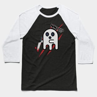 What?  Murderous Boo With Knife  Funny halloween costuem gift Baseball T-Shirt